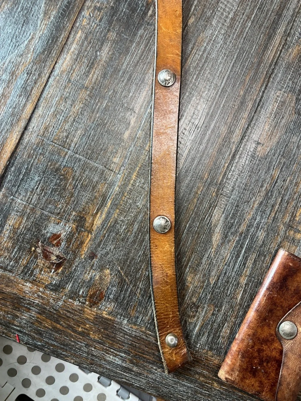 Vintage Nickel Indian Head Leather Belt and Wallet.